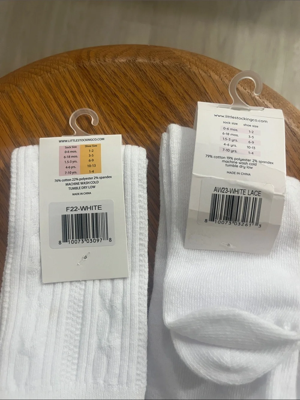 Little Stocking Co. White Knee High Socks - 7-10Y